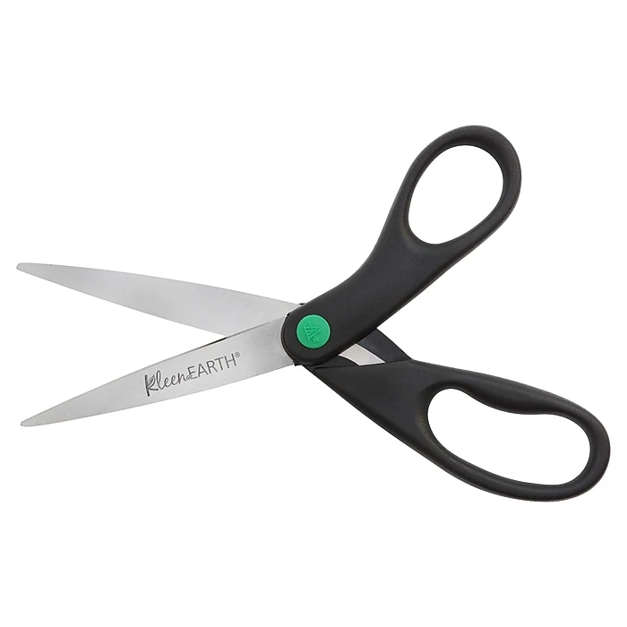 Westcott KleenEarth 8" Stainless Steel Sewing/Craft Scissors, Pointed Tip, Black, 2/Pack (15179) 5 Westcott KleenEarth 8" Stainless Steel Sewing/Craft Scissors, Pointed Tip, Black, 2/Pack (15179) - Image 5