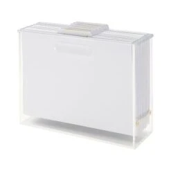 Russell+Hazel Acrylic Slim File Box Bundle, Letter Size, Clear (38594)