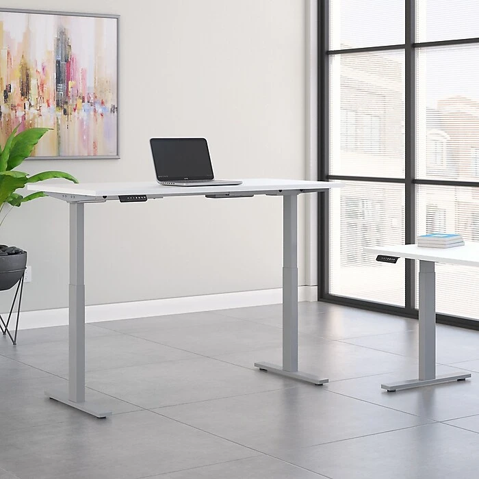 Bush Business Furniture Move 60 Series 27''-47'' Adjustable Standing Desk, White (M6S6030WHSK) 2 Bush Business Furniture Move 60 Series 27''-47'' Adjustable Standing Desk, White (M6S6030WHSK) - Image 2