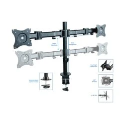 Rocelco 37" Deluxe Adjustable Desk Riser With Dual Monitor Desk Mount, Black (R DADRB-DM2) -Office Supplies Shop FA43F9AB 87FE 4977 A286A50481D070A8 sc7