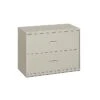 HON Lateral File, 2 Drawers, Molded Pull, 36"W, Light Gray Finish (BSX482LQ)