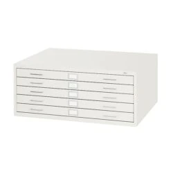 Safco® Graphic Arts 5-Drawer Steel Flat File For 24" X 36" Documents, White