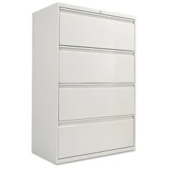 Alera® Four-Drawer Lateral File Cabinet, 36w X 18d X 52 1/2h, Light Gray (ALELF3654LG)