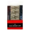 JAM Paper® Colorful Binder Clips, Small, 3/4 Inch, Black Binderclips With Peach And Blue Honeycomb Design, 10/Pack (336128759)