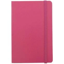 JAM Paper® Hardcover Notebook With Elastic, Large Journal, 5 7/8 X 8 1/2, Pink, 70 Lined Sheets, Sold Individually (340528856)