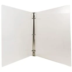 JAM Paper Standard .75" 3-Ring Flexible Poly Binder, Clear Glass Twill (7525644) -Office Supplies Shop m002934015 sc7