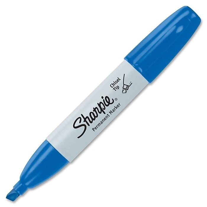 Sharpie Permanent Marker, Chisel Tip, Blue (38203) 1 Sharpie Permanent Marker, Chisel Tip, Blue (38203)