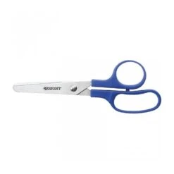 Westcott 5" Stainless Steel Kid's Scissors, Blunt Tip, Blue, 10/Bundle (ACM42516)