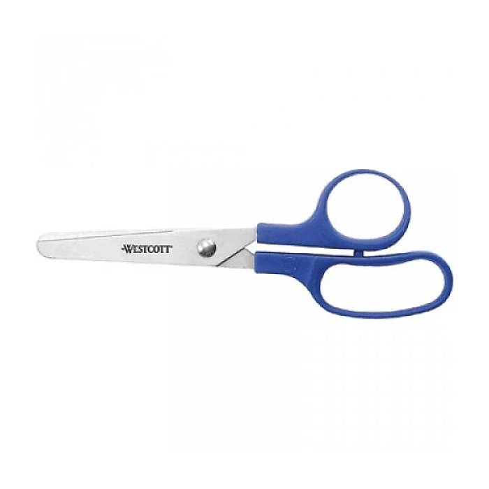 Westcott 5" Stainless Steel Kid's Scissors, Blunt Tip, Blue, 10/Bundle (ACM42516) 1 Westcott 5" Stainless Steel Kid's Scissors, Blunt Tip, Blue, 10/Bundle (ACM42516)