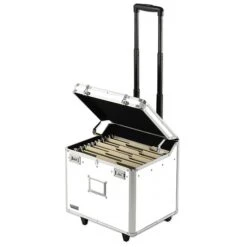 Vaultz®, Locking Mobile Business Case, Letter, White (VZ00381)