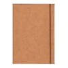 Clairefontaine Cloth-Bound Notebooks 8 1/4 In. X 11 3/4 In. Ruled, Tan Cover, Elastic Closure 96 Sheets (79146)