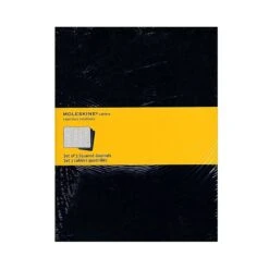 Moleskine Cahier Journals Black, Graph 7 1/2 In. X 9 3/4 In. Pack Of 3, 120 Pages Each [Pack Of 3] (3PK-9788883705021)
