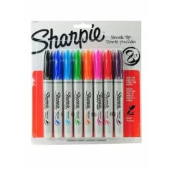 Sharpie Brush Tip Permanent Marker Sets Assorted Set Of 8 [Pack Of 2] (2PK-1810703)