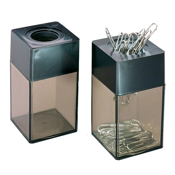 Charles Leonard Magnetic Paper Clip Dispenser, Black/Clear, 15/Bundle (CHL010B) 1 Charles Leonard Magnetic Paper Clip Dispenser, Black/Clear, 15/Bundle (CHL010B)