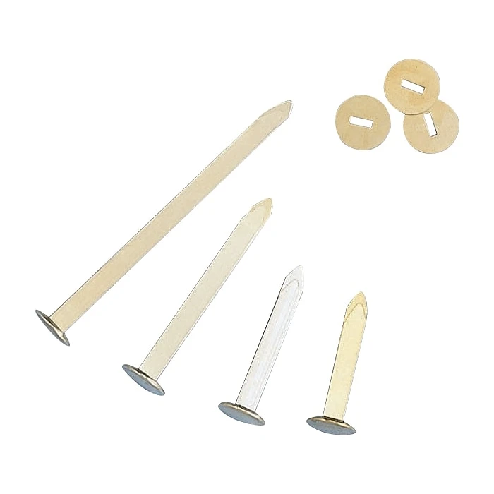 Officemate Brass-Plated Round Head Fasteners, 2"-Shank 1/2"-Head (OIC99817) 2 Officemate Brass-Plated Round Head Fasteners, 2"-Shank 1/2"-Head (OIC99817) - Image 2