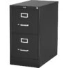 25" Deep Vertical File Cabinet, Legal, 2-Drawer, Black
