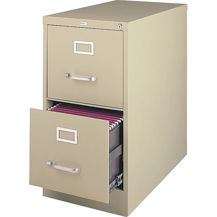 25" Deep Vertical File Cabinet, Legal, 2-Drawer, Black 2 25" Deep Vertical File Cabinet, Legal, 2-Drawer, Black - Image 2