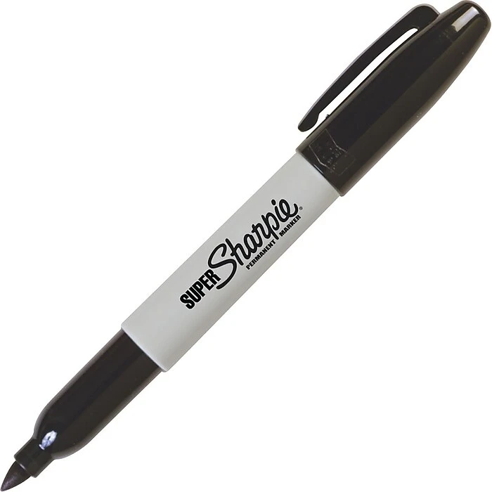 Sharpie Super Permanent Markers, Broad Fine Tip, Black (33001) 1 Sharpie Super Permanent Markers, Broad Fine Tip, Black (33001)
