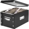 Snap-N-Storage Laminate Collapsible Storage Box, Letter, Black (SNS01533)
