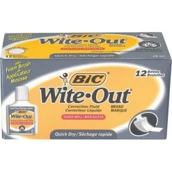 BIC Wite-Out Quick Dry Correction Fluid, 20ml., White, 12/Pack (WOFQD12-WHT) -Office Supplies Shop s0090425 sc7