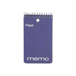 Mead Wirebound Memo Book, 5" X 3", College Ruled, 60 Sheets/Book, Multicolor (45354)
