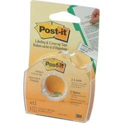 Post-it Labeling And Cover-Up Correction Tape, White, Bulk (652-CASE)