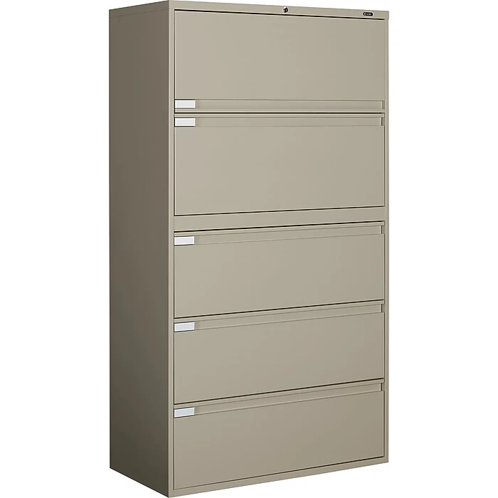 GIS Global 9300P Series Business Plus Lateral File Cabinet, Letter/Legal, 5-Drawer, Desert Putty, 18"D 1 GIS Global 9300P Series Business Plus Lateral File Cabinet, Letter/Legal, 5-Drawer, Desert Putty, 18"D