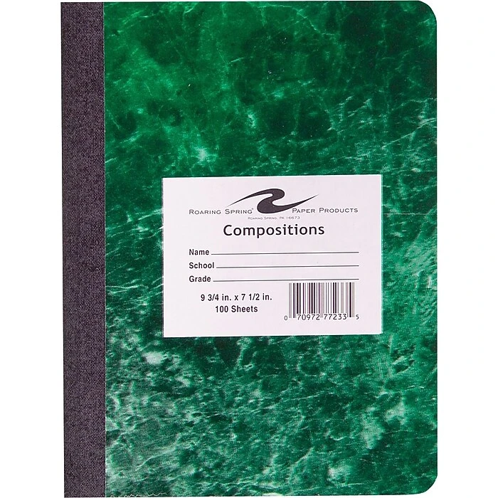 Roaring Spring Composition Notebooks, 9.75" X 7.5", College Ruled, 100 Sheets, Assorted Colors (77233) 1 Roaring Spring Composition Notebooks, 9.75" X 7.5", College Ruled, 100 Sheets, Assorted Colors (77233)