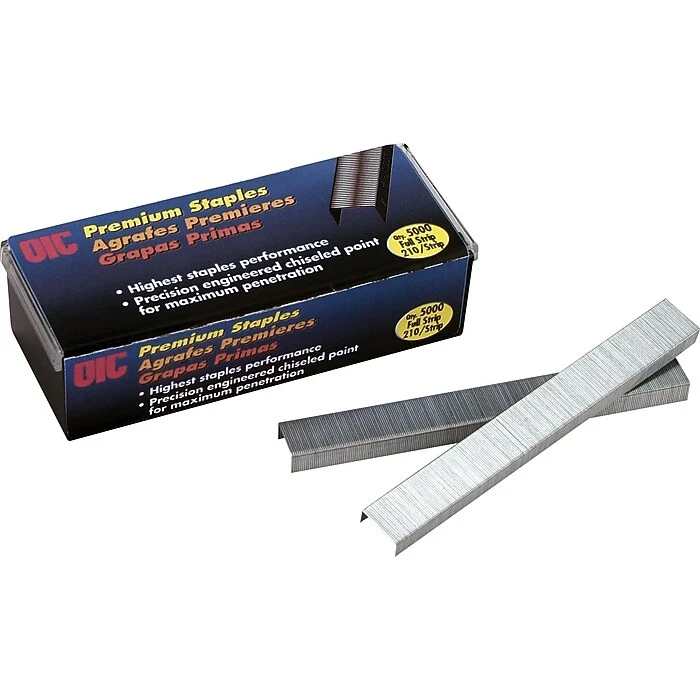 OIC® Premium Standard Staples, 1/4", 5,000/Box 1 OIC® Premium Standard Staples, 1/4", 5,000/Box
