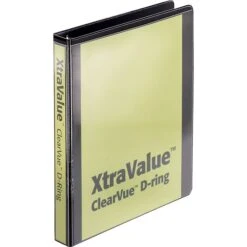 Cardinal® XtraValue™ ClearVue™ Slant-D® Ring, Black, 240-Sheet Capacity, 1" (Ring Diameter) -Office Supplies Shop s0414419 sc7