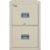 FireKing Patriot Vertical File Cabinet, Letter/Legal, 2-Drawer, Parchment, 25 1/16"D, Truck To Loading Dock,