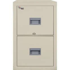 FireKing Patriot Vertical File Cabinet, Letter/Legal, 2-Drawer, Parchment, 25 1/16"D, Truck To Loading Dock,