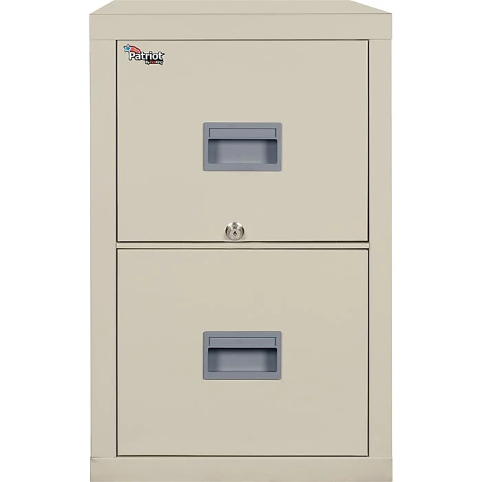 FireKing Patriot Vertical File Cabinet, Letter/Legal, 2-Drawer, Parchment, 25 1/16"D, Truck To Loading Dock, 1 FireKing Patriot Vertical File Cabinet, Letter/Legal, 2-Drawer, Parchment, 25 1/16"D, Truck To Loading Dock,