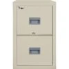 FireKing 2-Drawer Vertical File Cabinet, Fire Resistant, Letter, Parchment, 31.56" (2P1831CPA)