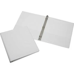 Skilcraft Heavy Duty 1/2" Rigid Loose-leaf 3-Ring View Binder, White (5104859)