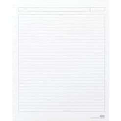 Staples Arc Notebook Systems System, 8.5" X 11", Narrow Ruled, 50 Sheets, White, 50/Pack (25186)