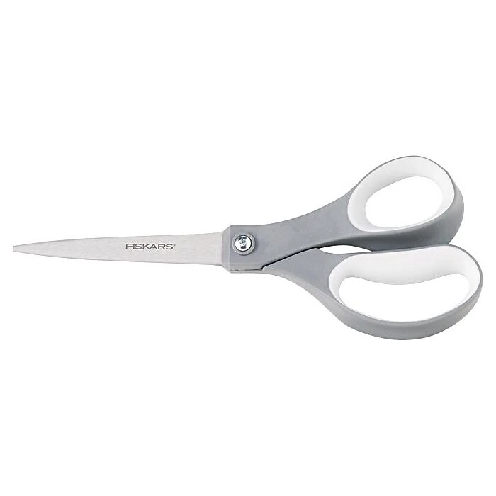 Fiskars 8" Stainless Steel Standard Scissors, Pointed Tip, Grey (01-004761J) 1 Fiskars 8" Stainless Steel Standard Scissors, Pointed Tip, Grey (01-004761J)