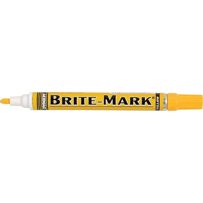 BRITE-MARK Paint Marker, Yellow, 12/Box (253-84004) 1 BRITE-MARK Paint Marker, Yellow, 12/Box (253-84004)