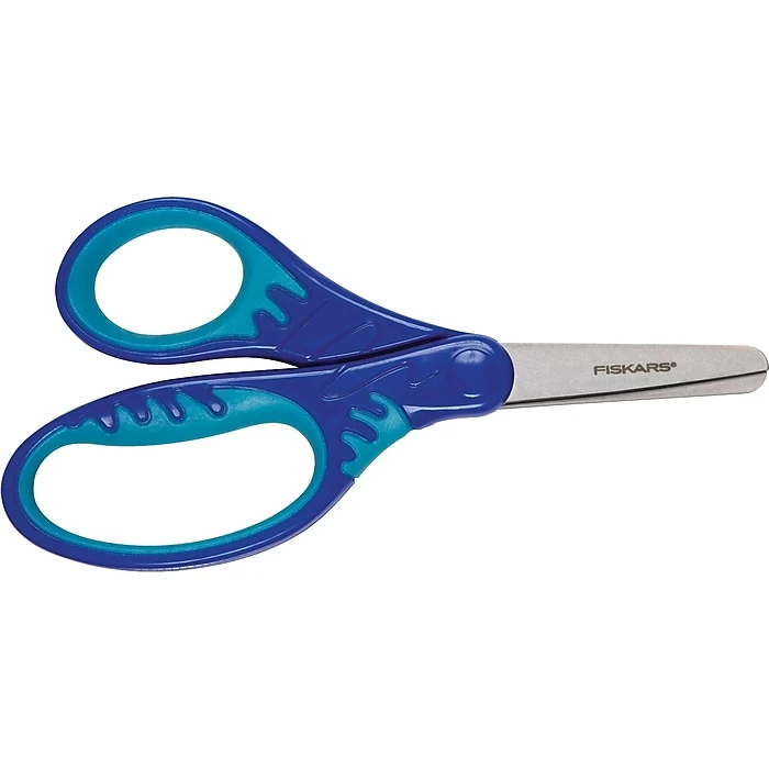 Fiskars SoftGrip 5" Steel Kids Scissors, Blunt Tip, Assorted Colors (9422) 1 Fiskars SoftGrip 5" Steel Kids Scissors, Blunt Tip, Assorted Colors (9422)
