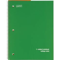 Staples Poly Cover Wirebound Notebook, 8" X 10-1/2", College Ruled, Assorted, 48/Pack -Office Supplies Shop s0821610 sc7