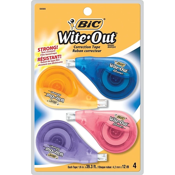 BIC Wite-Out EZ Correct Correction Tape, White, Bulk (50589-CT) 3 BIC Wite-Out EZ Correct Correction Tape, White, Bulk (50589-CT) - Image 3