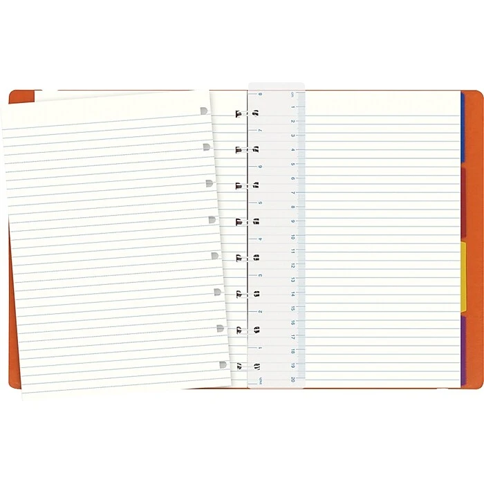 Filofax A5 4-Subject Professional Notebook, 8 1/4" X 5 13/16", College Ruled, 56 Sheets, Orange (B115010U) 6 Filofax A5 4-Subject Professional Notebook, 8 1/4" X 5 13/16", College Ruled, 56 Sheets, Orange (B115010U) - Image 6