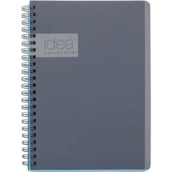 Oxford Idea Collective Professional Notebook, 8" X 4-7/8", College Ruled, 80 Sheets, Gray (57010IC)