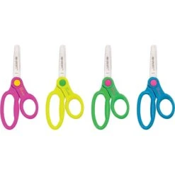 Westcott 5" Stainless Steel Kid's Scissors, Blunt Tip, Assorted Colors (14606)