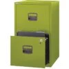 Bisley Two Drawer Steel Home Or Office Filing Cabinet, Green, Letter/A4 (FILE2-GR)