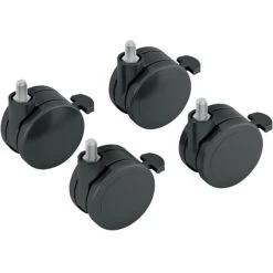 HON® Height-Adjustable Base Caster Add-On Kit, Black, 4/Pack (HONHABCASTER)