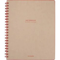 AT-A-GLANCE Twinwire Professional Notebook, 11" X 8 3/4", Wide Ruled, 80 Sheets, Tan/Red (YP141-07) -Office Supplies Shop s1083217 sc7