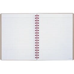 AT-A-GLANCE Twinwire Professional Notebook, 11" X 8 3/4", Wide Ruled, 80 Sheets, Tan/Red (YP141-07) -Office Supplies Shop s1083218 sc7