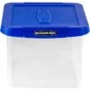 Bankers Box Heavy-Duty Plastic File Box, Letter/Legal Size, Blue/Clear (0086201)