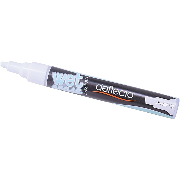 Deflect-O Wet Erase Marker, Chisel Point, White, 4/Pack (SMA510-V4-WT) 3 Deflect-O Wet Erase Marker, Chisel Point, White, 4/Pack (SMA510-V4-WT) - Image 3